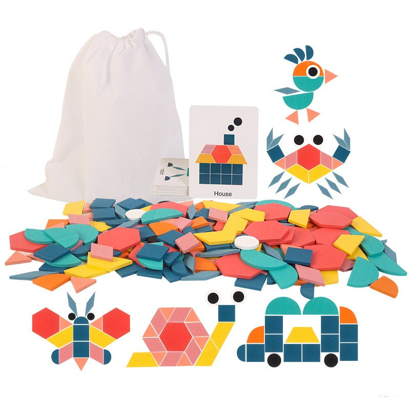 180-Piece Geometric Shape Matching Puzzle