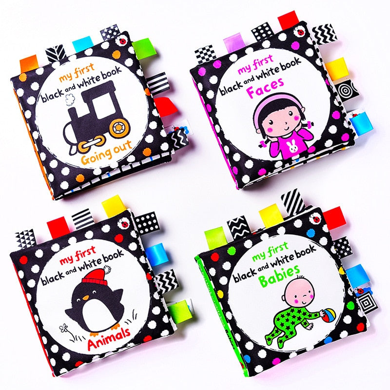 Black and White Cloth Book for Newborns