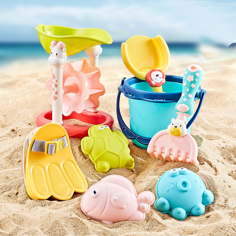 Animal Mold Beach Toy Set, Soft Rubber Sand Tools