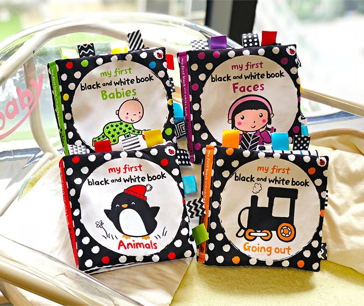 Black and White Cloth Book for Newborns