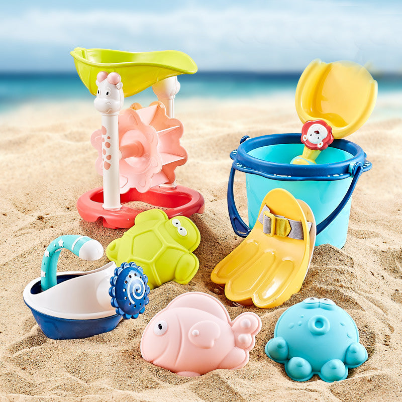 Animal Mold Beach Toy Set, Soft Rubber Sand Tools
