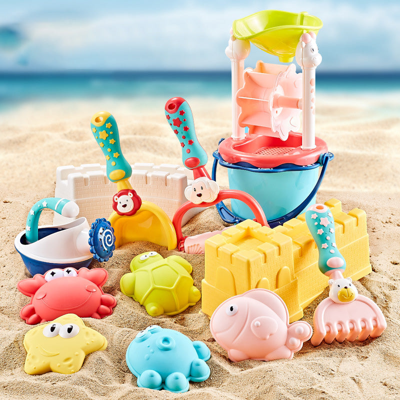 Animal Mold Beach Toy Set, Soft Rubber Sand Tools
