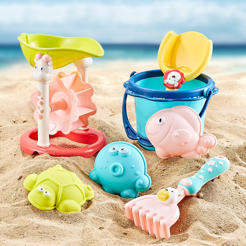 Animal Mold Beach Toy Set, Soft Rubber Sand Tools