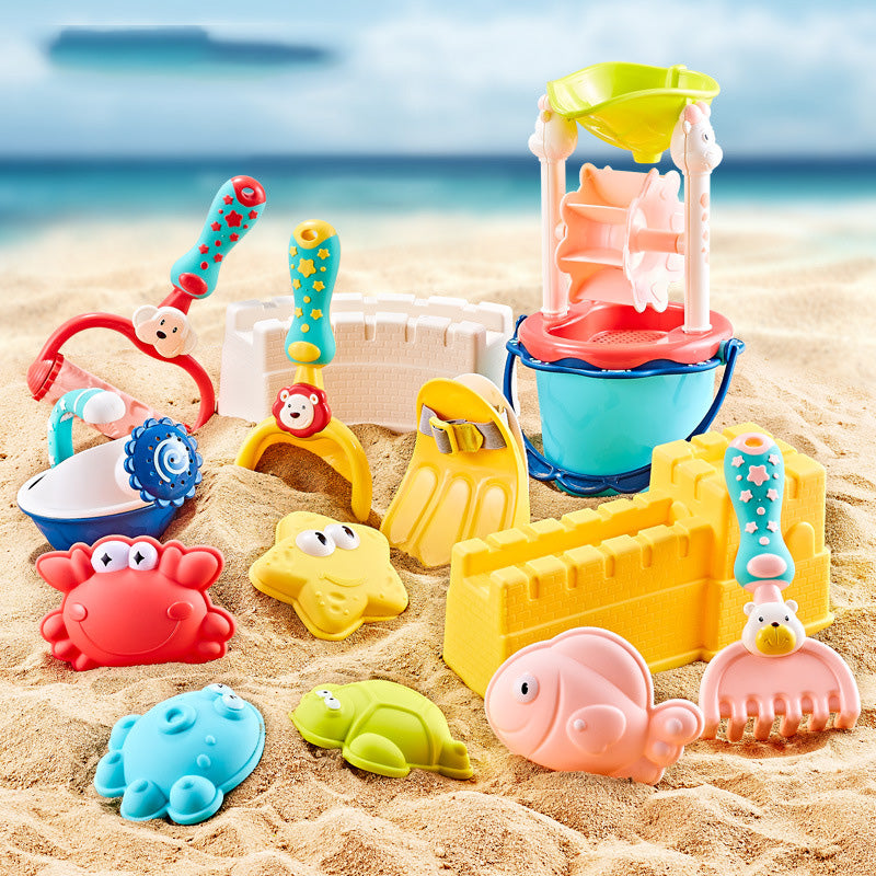 Animal Mold Beach Toy Set, Soft Rubber Sand Tools