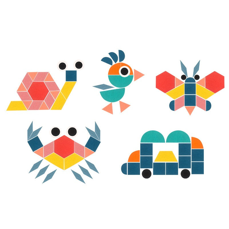 180-Piece Geometric Shape Matching Puzzle