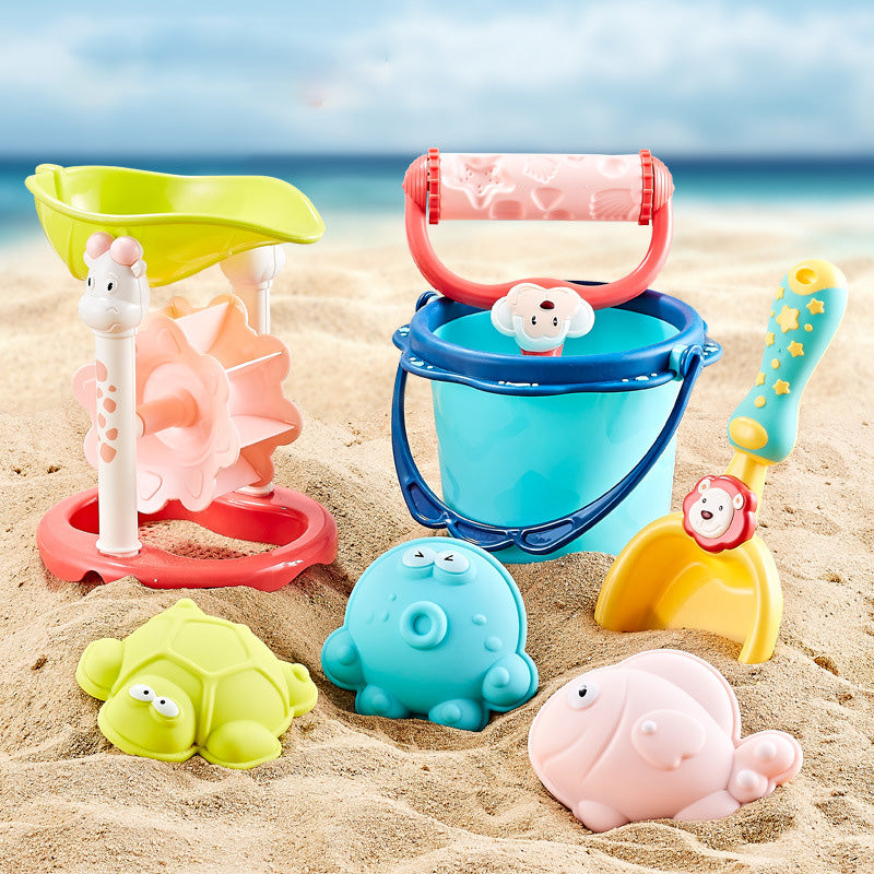 Animal Mold Beach Toy Set, Soft Rubber Sand Tools