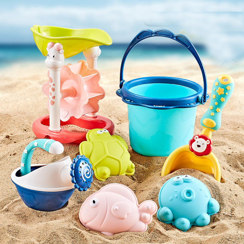 Animal Mold Beach Toy Set, Soft Rubber Sand Tools