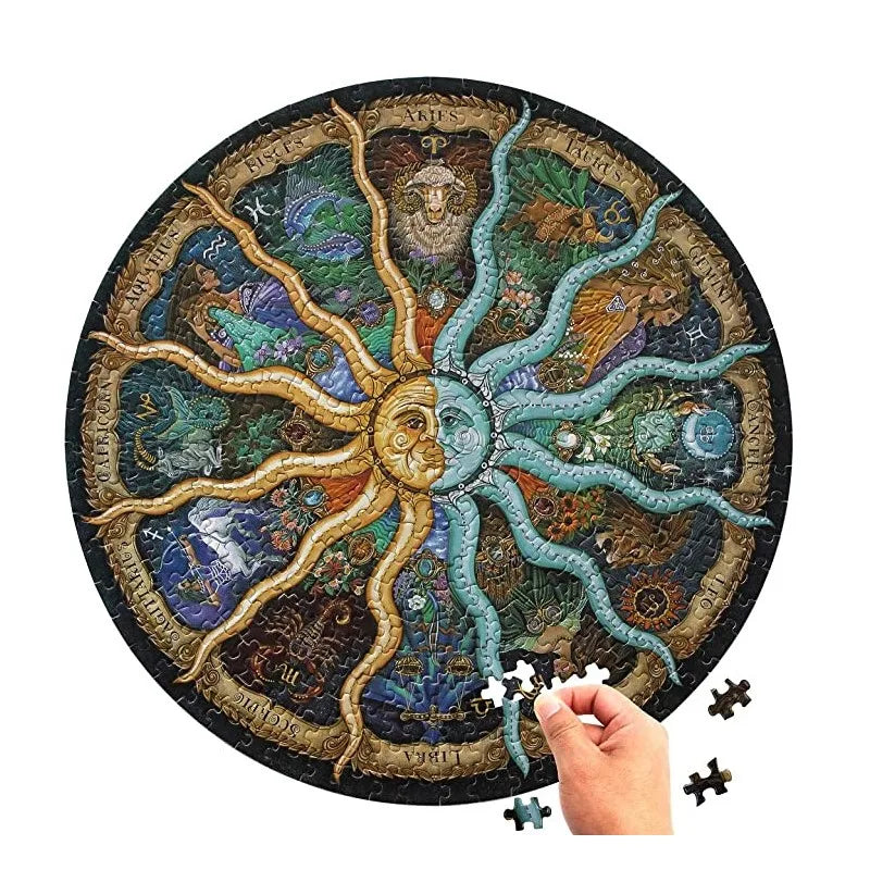 Round Zodiac Jigsaw Puzzle