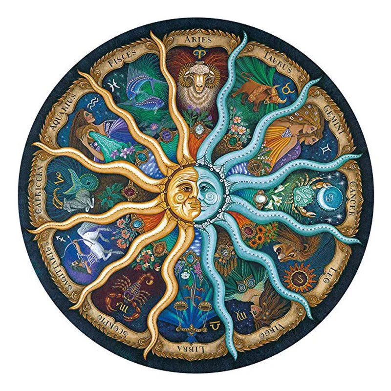 Round Zodiac Jigsaw Puzzle