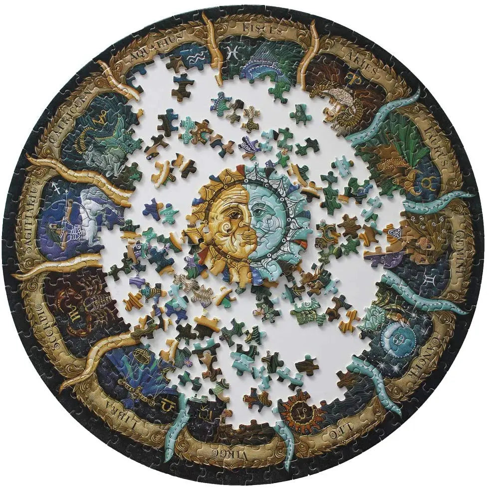 Round Zodiac Jigsaw Puzzle